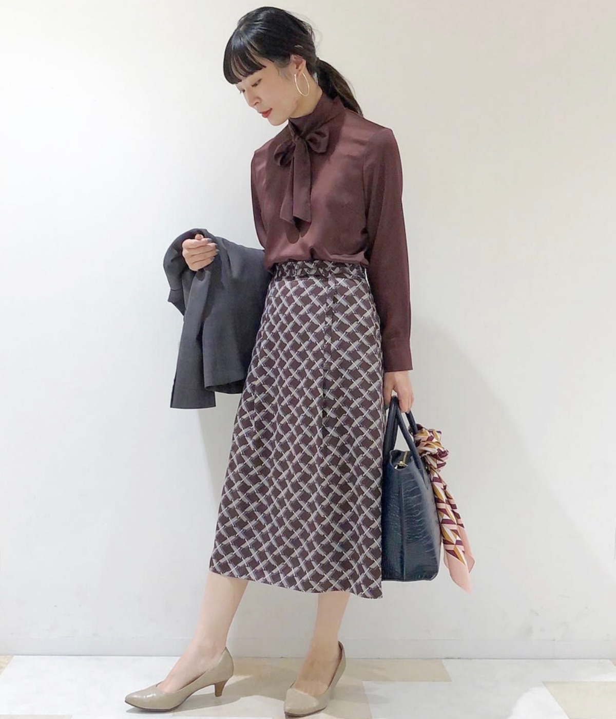 冬のワントーンコーデ
