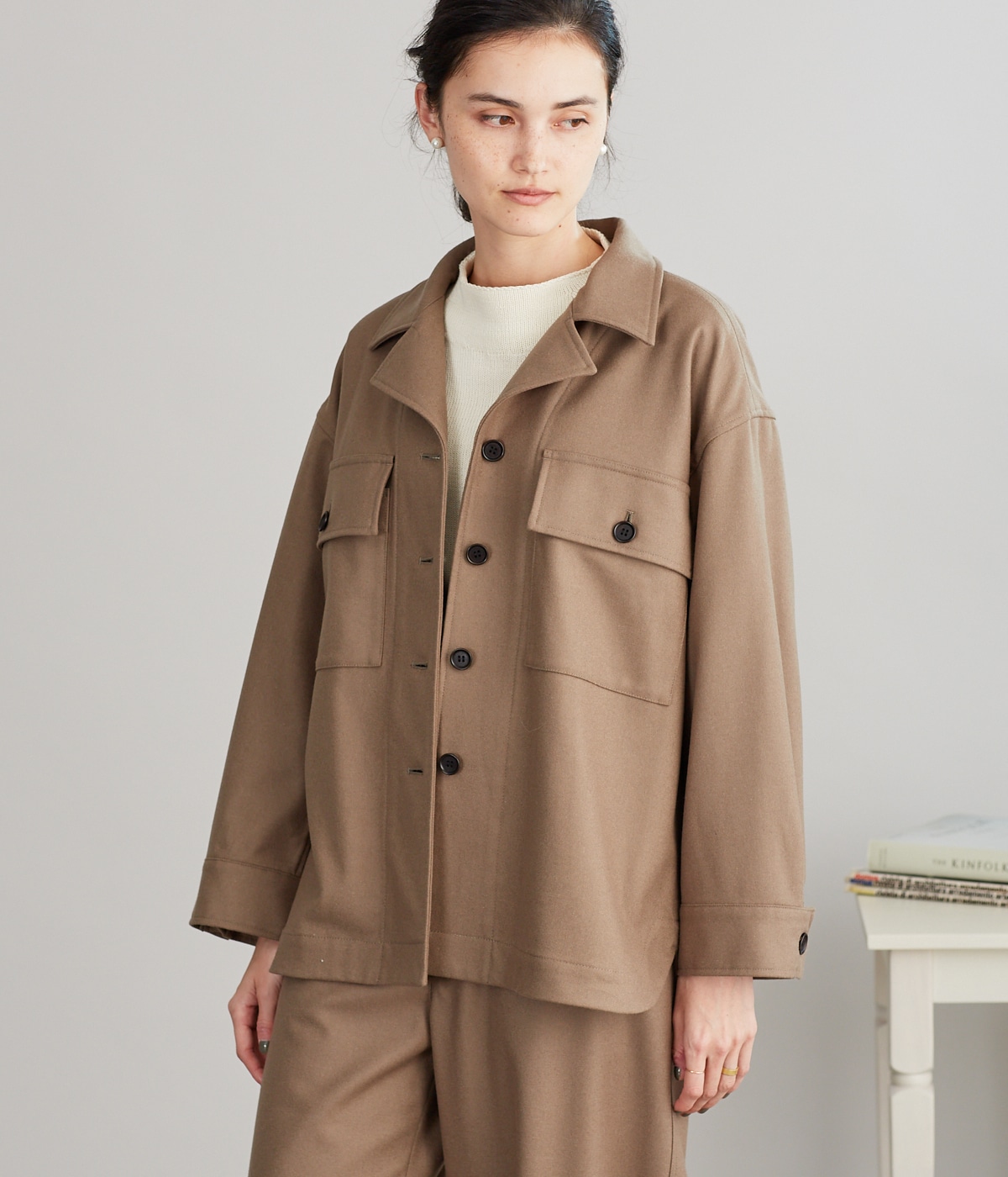Super160s Wool Light Melton　CPOジャケット