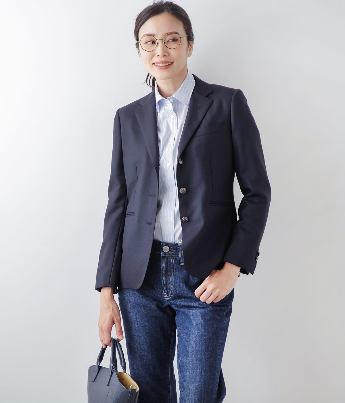 Newyorker Blazer モヘヤ混ウールトリコチン 3つ釦段返りブレザー ファッション通販のny Online