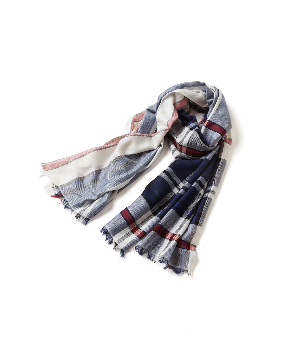 先染めコットンウールタータンストール ファッション通販のny Online