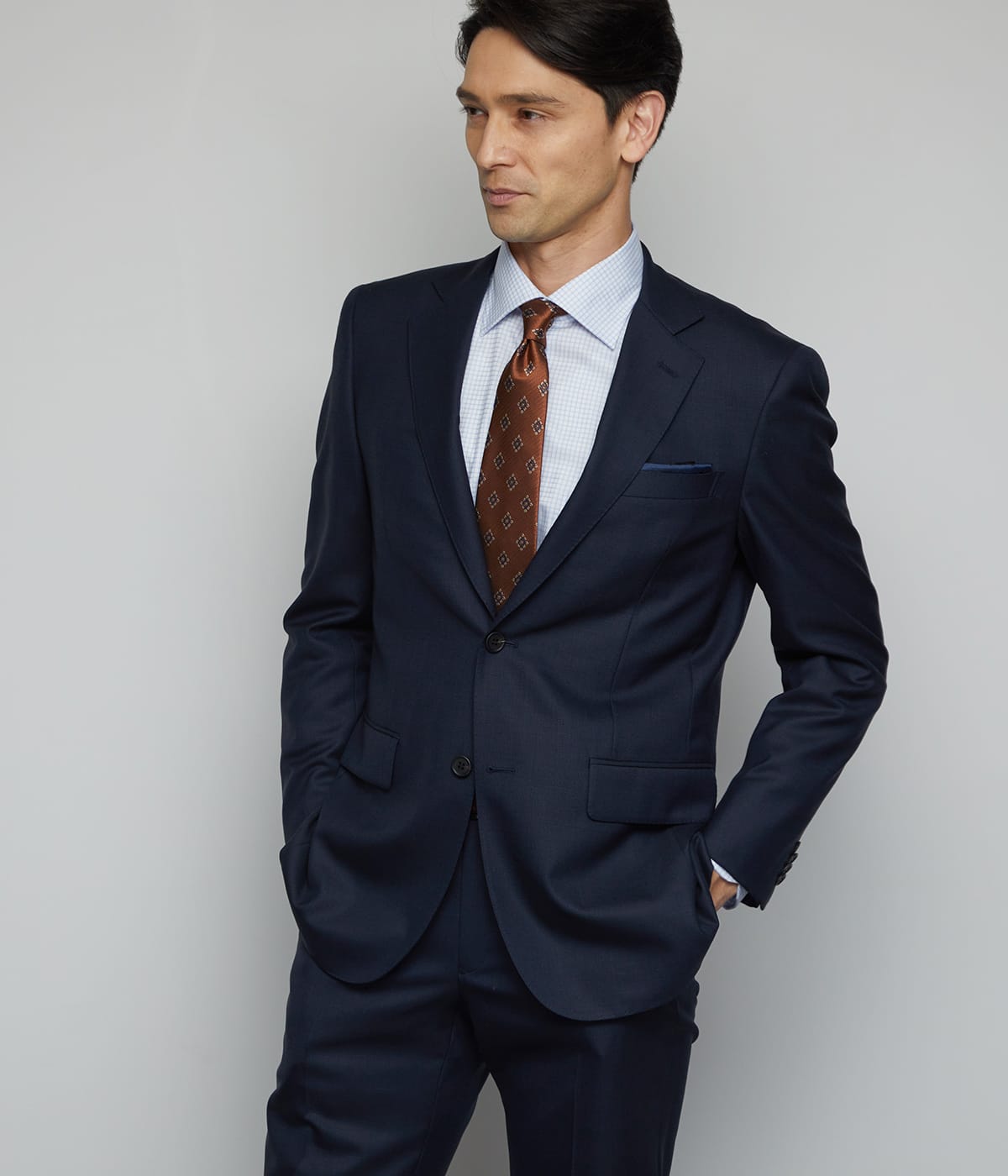 Premium Cloth ピンチェック マンハッタンモデルスーツ 2ボタン ノータック 21 ファッション通販のny Online