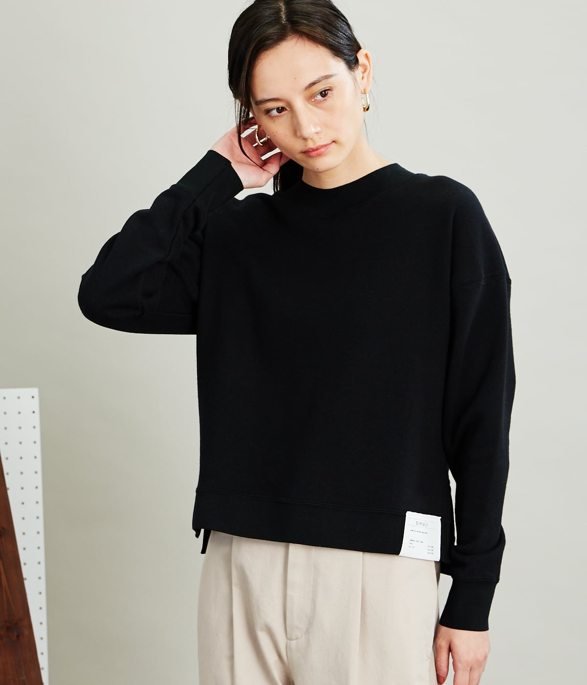 Suvin Cotton  AZUMA URAKE  モックネックスウェット