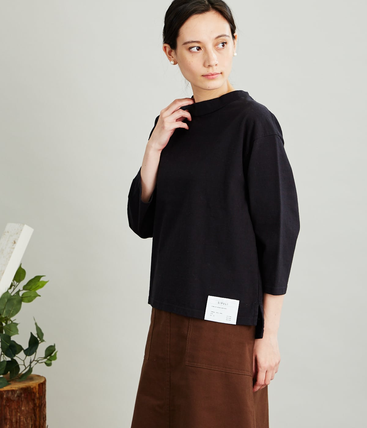 Dry Cotton Jersey ハイネックカットソー