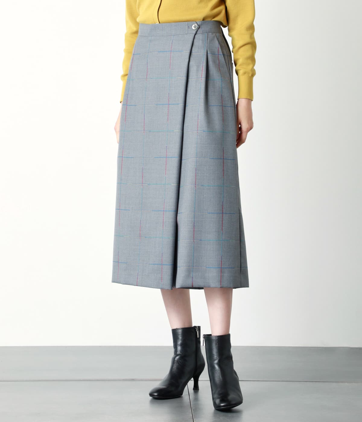 カラフルブロックチェック キュロットパンツ カラフルブロックチェック キュロットパンツ