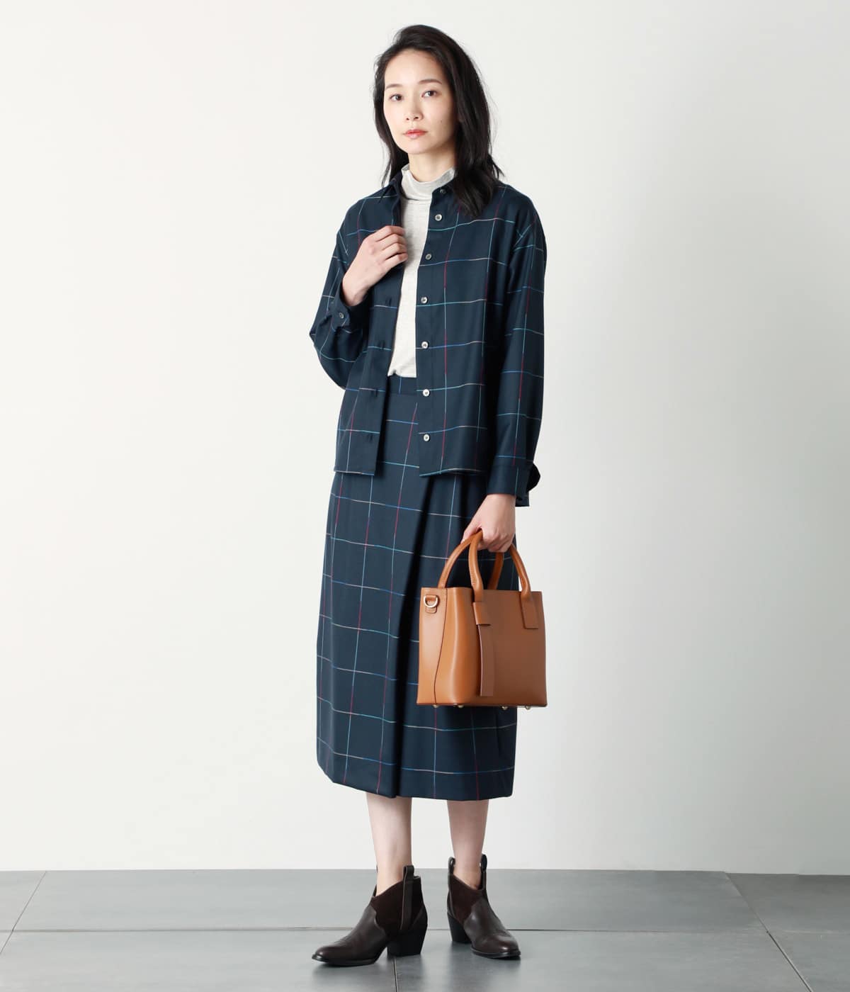 カラフルブロックチェック キュロットパンツ(51333232-2021 カラフルブロックチェック キュロットパンツ(51333232-2021