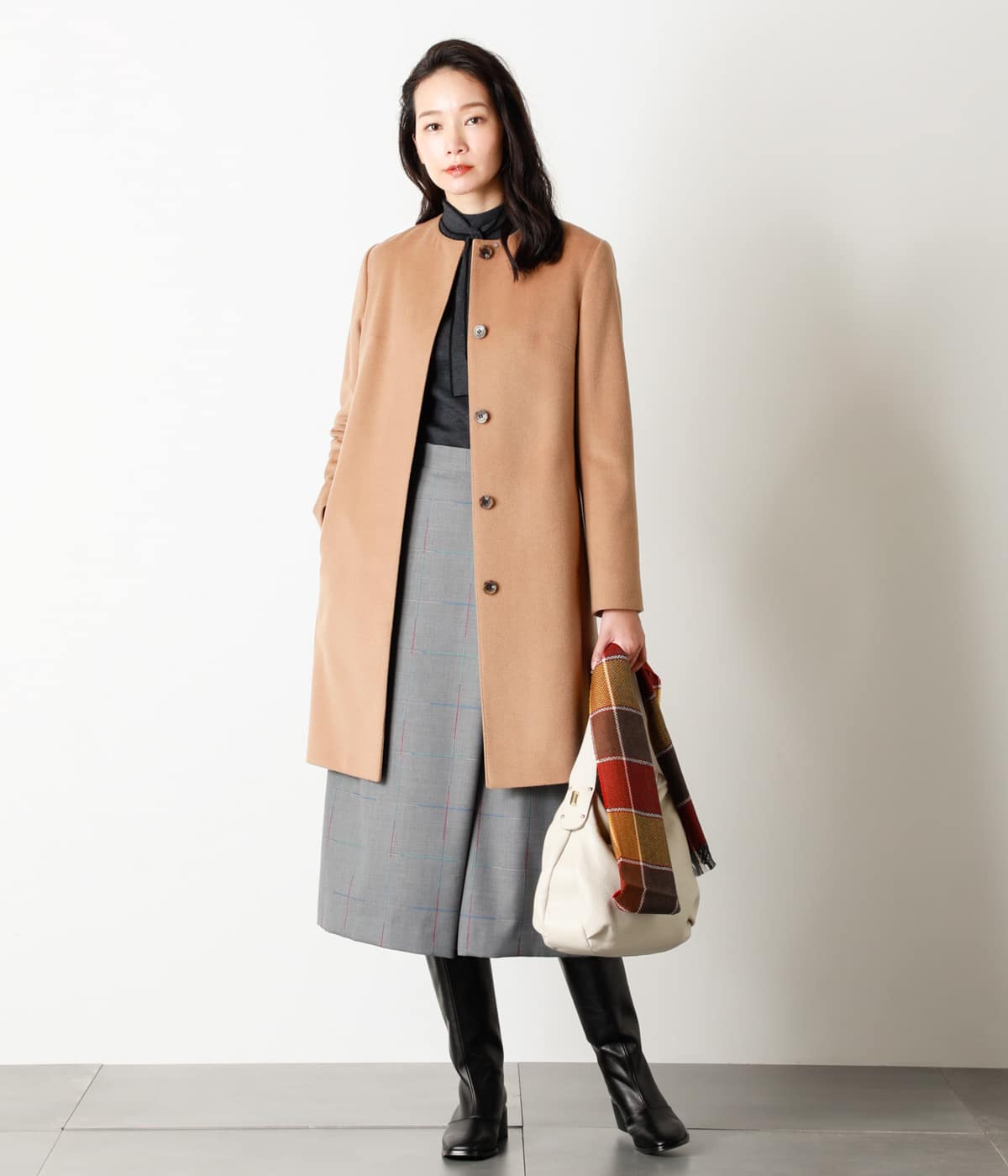 カラフルブロックチェック キュロットパンツ(51333232-2021 カラフルブロックチェック キュロットパンツ(51333232-2021