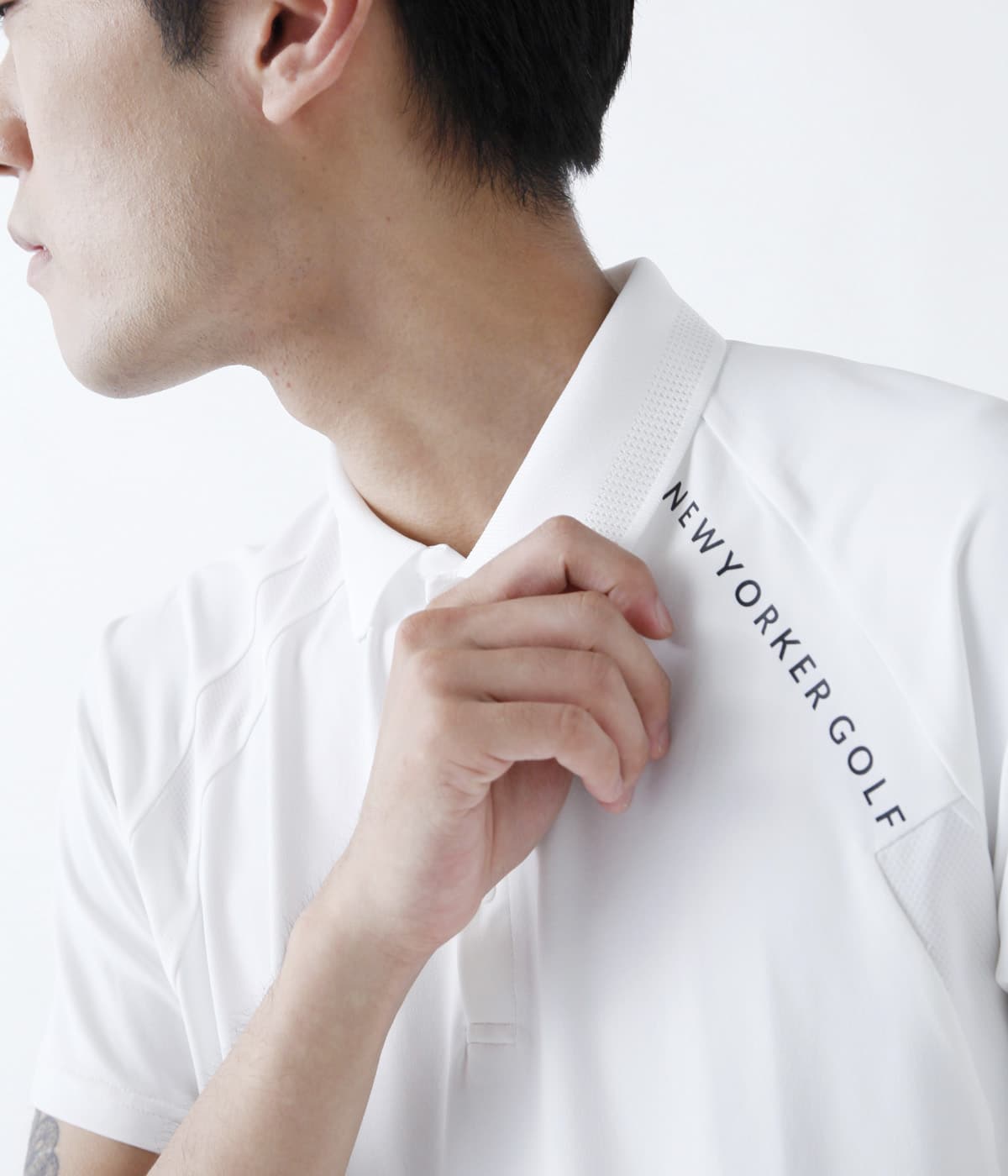 【NEWYORKER GOLF】アクティブ スナップボタン ポロシャツ