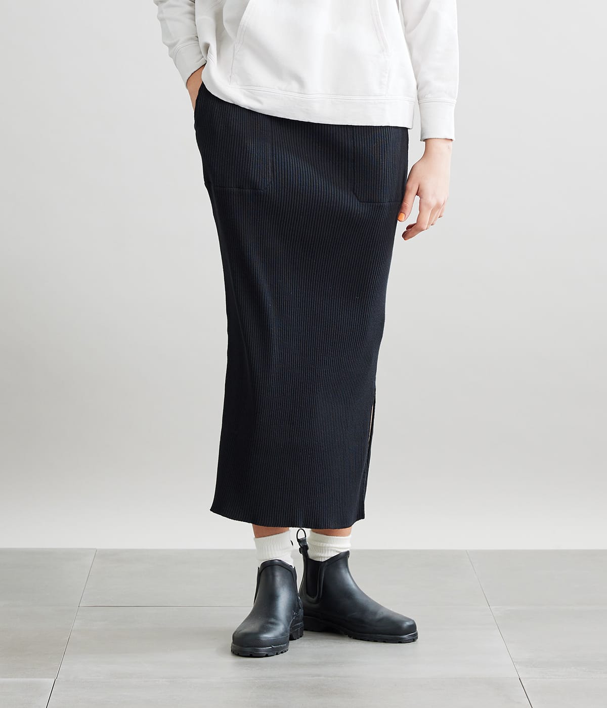 NEWYORKERのSuvin & Giza Cotton Rib マキシスカート