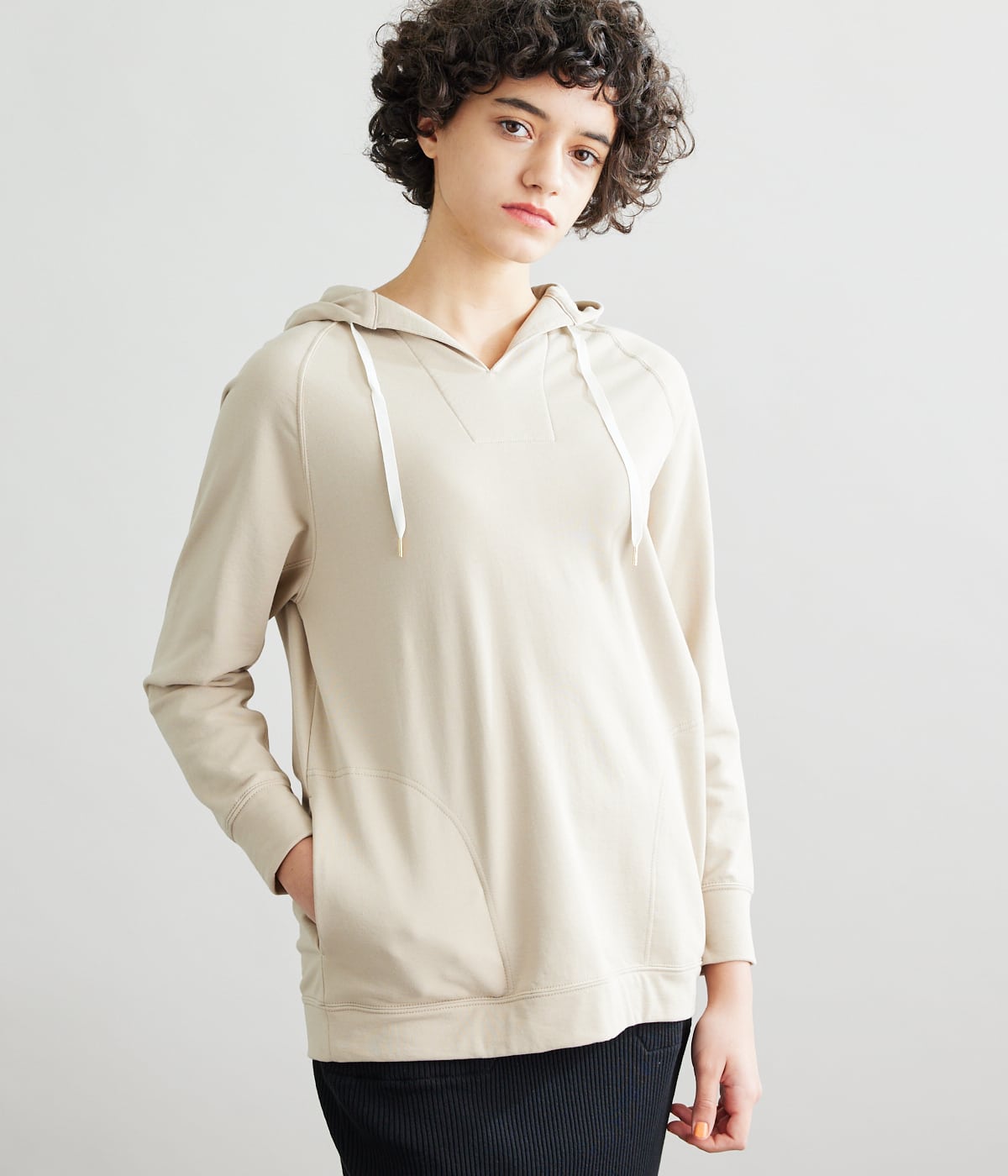 High Twist & High Gauge URAKE チュニックパーカ