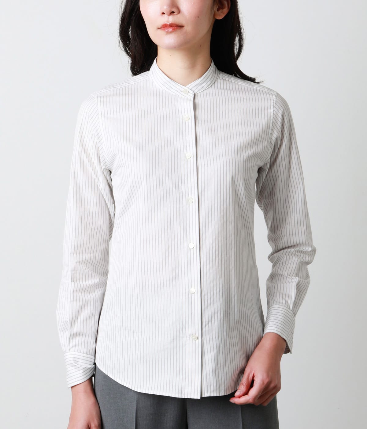 ドビーストライプハイネックシャツ(51612114-2021)｜ファッション通販 