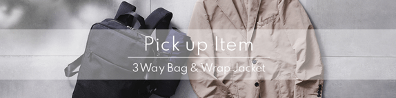  NEWYORKER MEN Pick up Item “3Way Bag ＆ Wrap Jacket