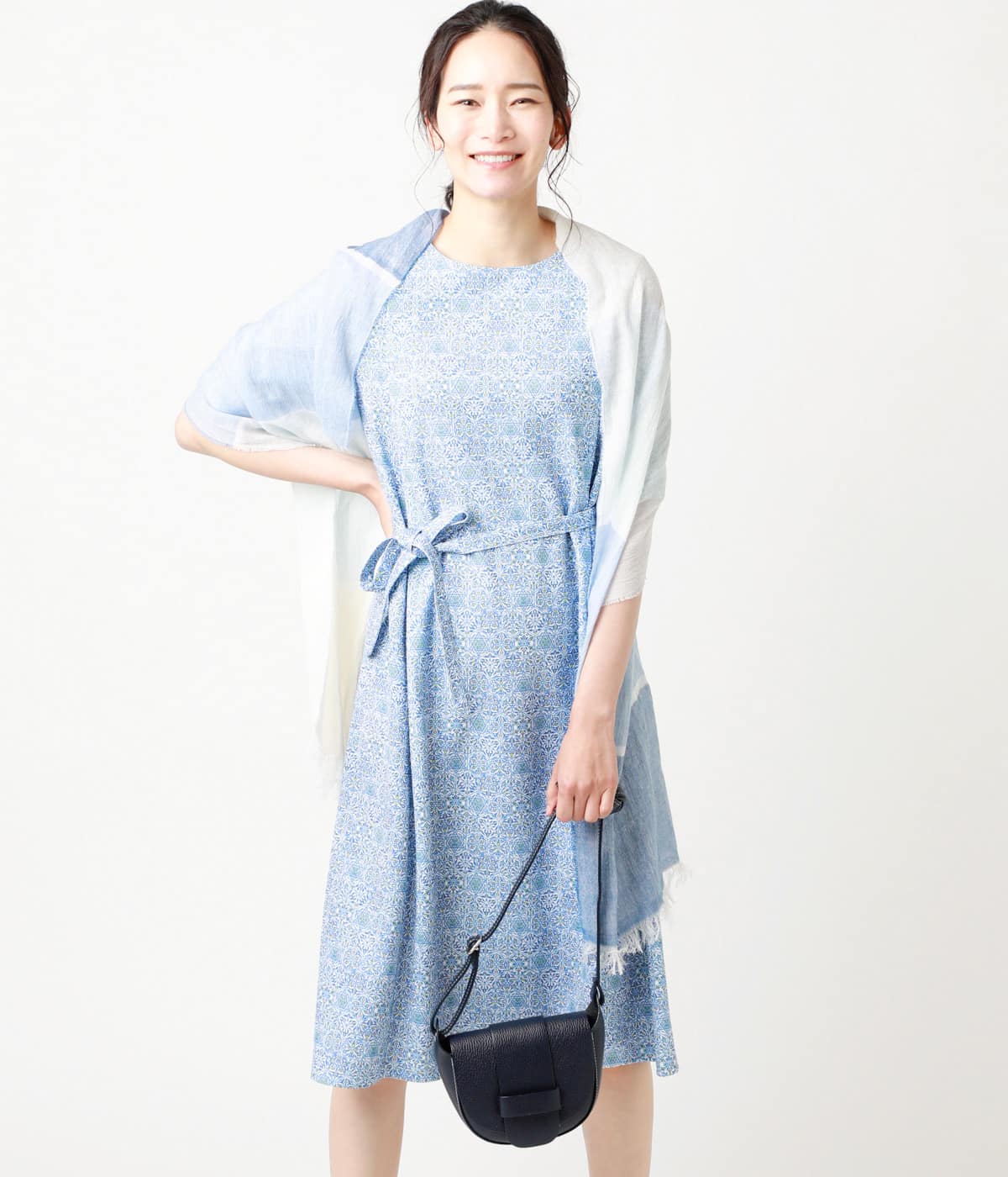 L アラベスク柄プリント5分袖ワンピース 21 ファッション通販のny Online L アラベスク柄プリント5分袖ワンピース 21 ファッション通販のny Online