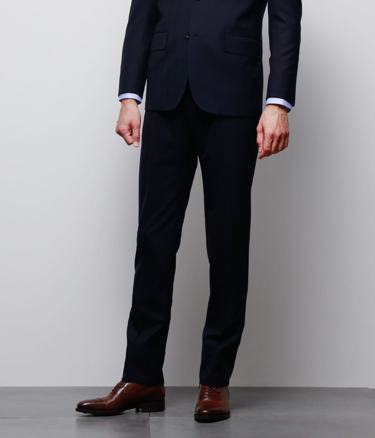 【ストレッチ・防シワ・撥水】BUNGY CLOTH シャドーチェック ウエストアジャストスラックス(ノータック・セットアップ対応)
