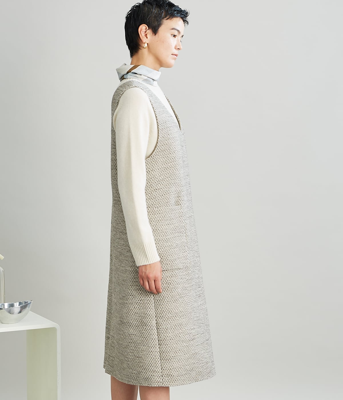 Roving Tweed エプロンワンピース(37486303-2022)|ファッション通販の