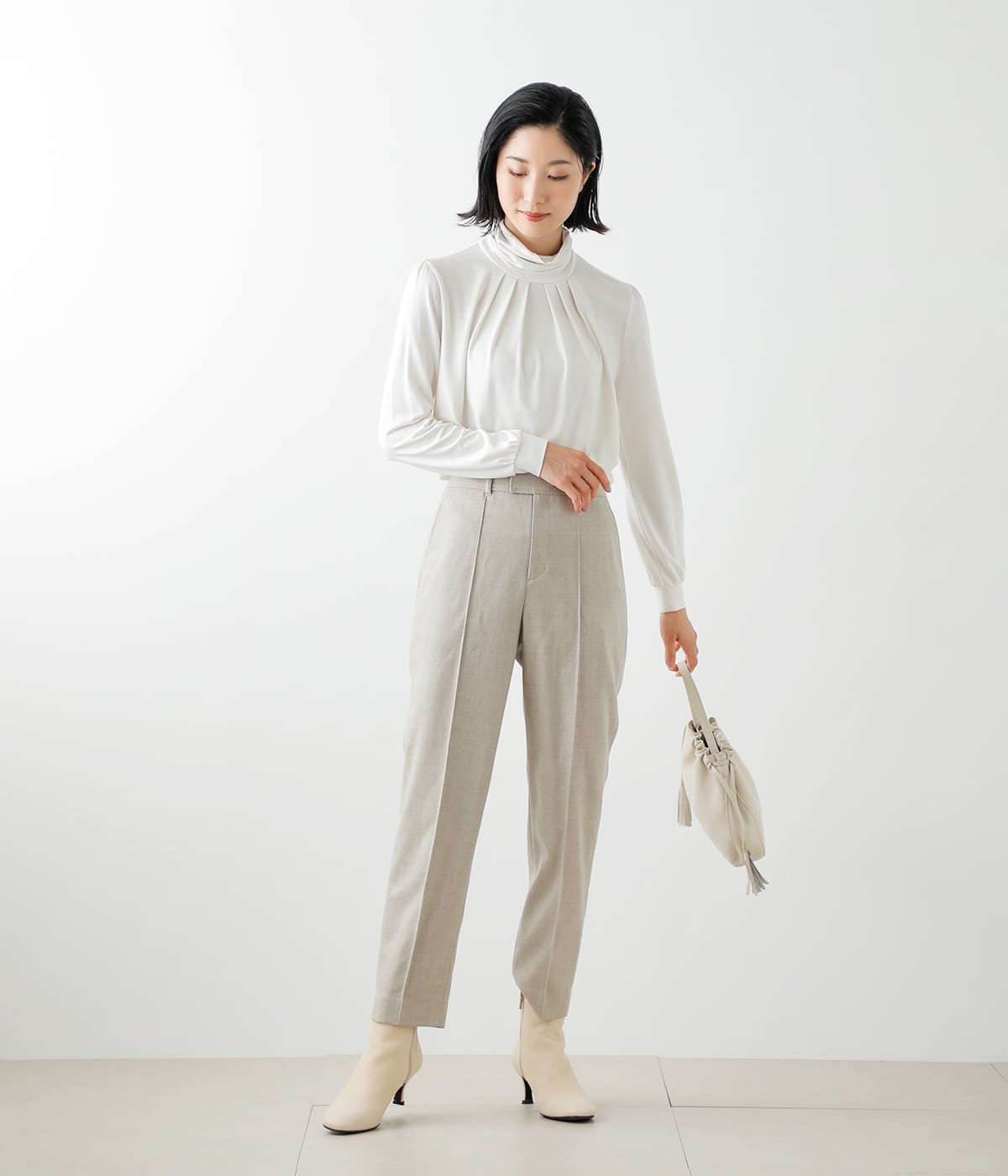 ストレッチフラノ テーパードパンツ(51316234-2022)|ファッション通販