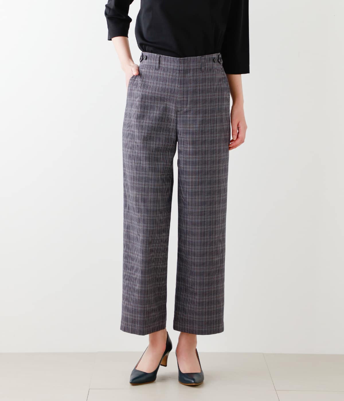 New yorker vintage check slacks pants