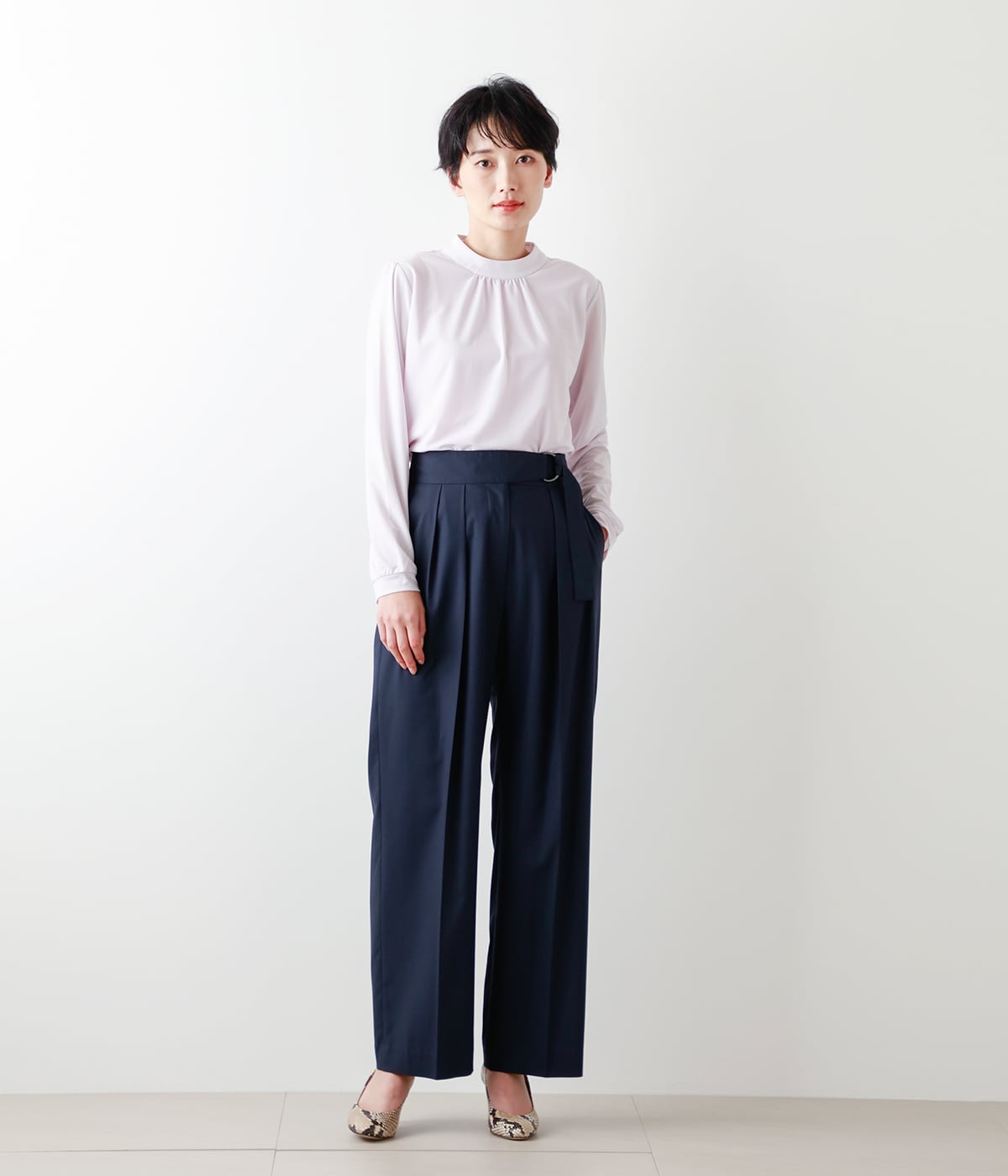 ジョーゼットスムース ハイネックカットソー(51816513-2022 