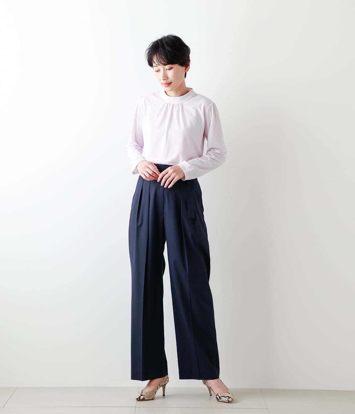 ジョーゼットスムース ハイネックカットソー(51816513-2022 