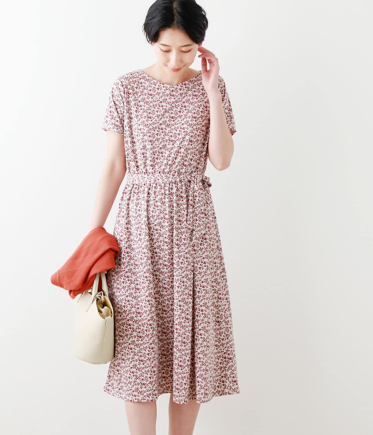 強撚スムース ボタニカルプリント 半袖ワンピース 22 ファッション通販のny Online
