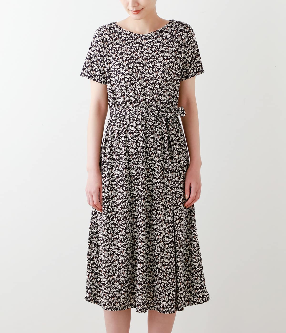 トレフォイル ETRO/ひざ丈ワンピース/花柄/抽象柄/レーヨン/ストレッチ