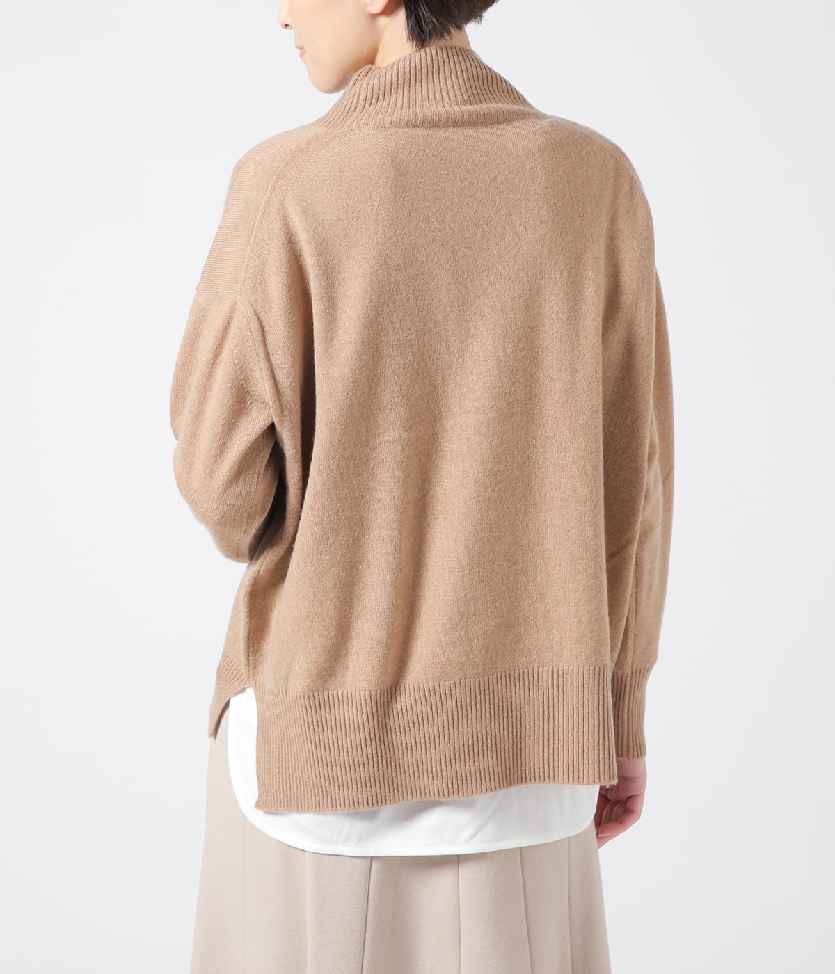 ウールカシミヤ天竺 ハイネックニットプルオーバー(71726960-2022 