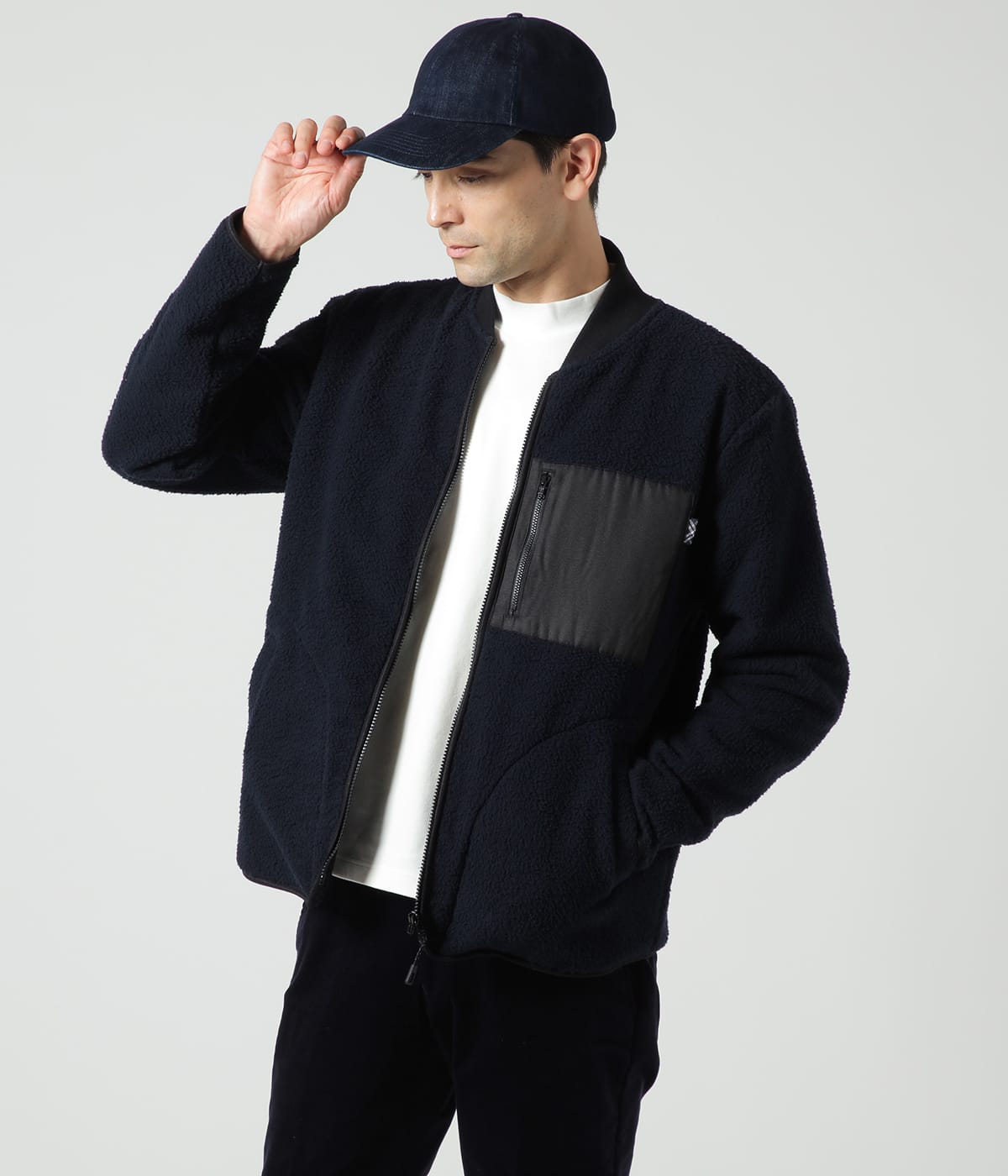 【ストレッチ・撥水・透湿】IVORY LABEL ボアフリースブルゾン