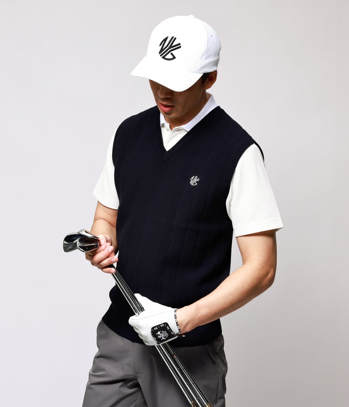 【未使用品】POLO GOLF　メンズ ネイビー　ベスト