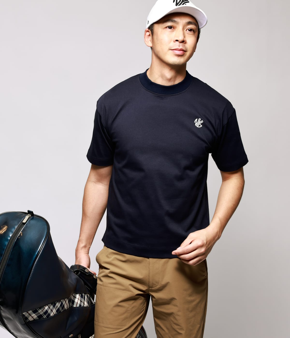 【COOLMAX】プレーティング天竺 モックネックTシャツ