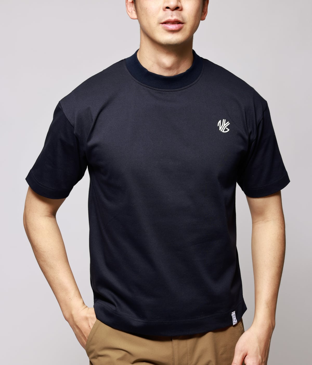 COOLMAX】プレーティング天竺 モックネックTシャツ(13655550-2022 
