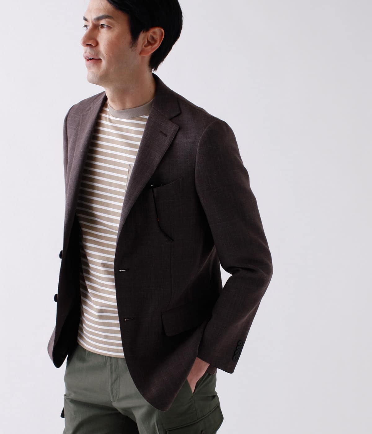 試着のみ UNIQLO コンフォート2Bジャケット2着セット チェック L