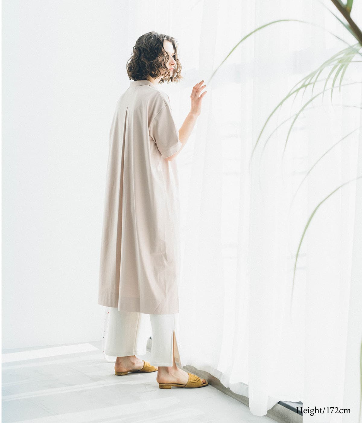 Organic Cotton Ratch pile ワイドシルエットパンツ(37835102-2022