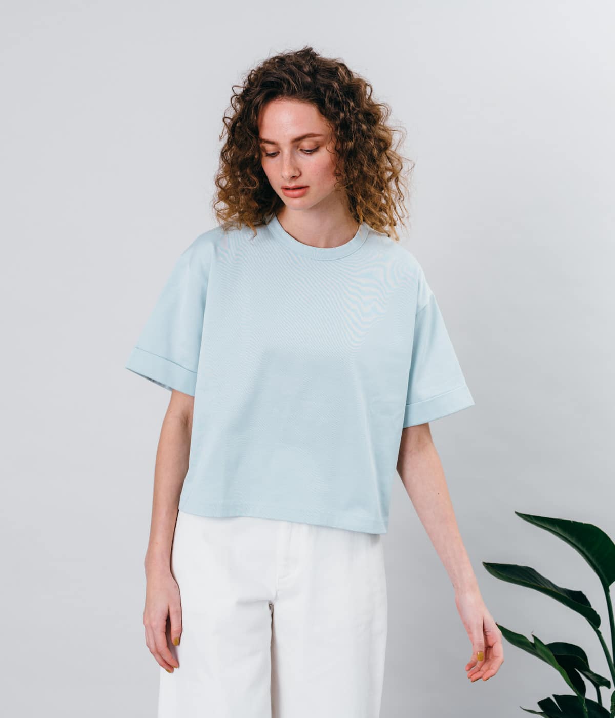 ［ULTIMA］Cotton Jersey ロールアップTシャツ