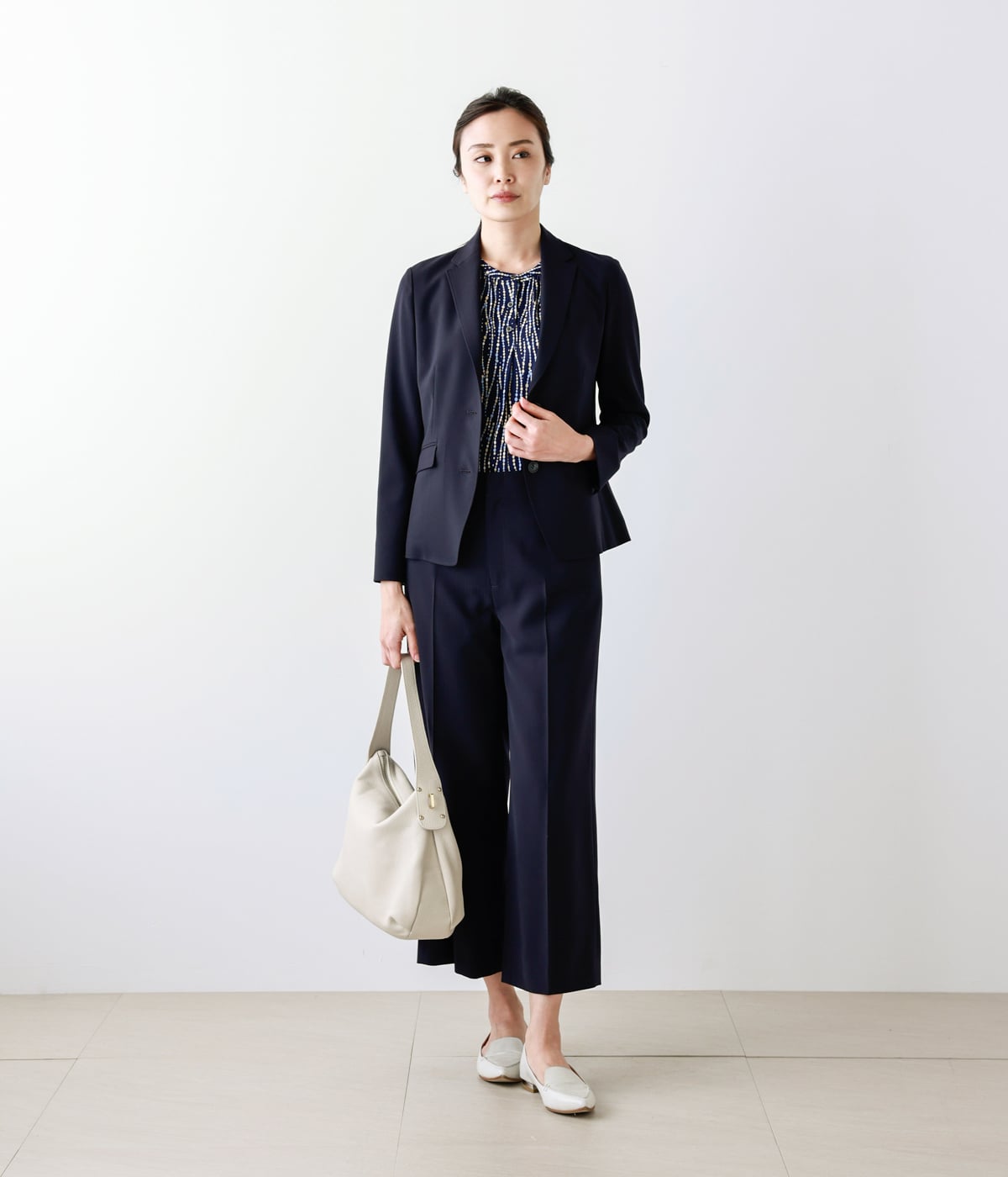 ウォッシャブル】シャドーストライプ ノッチドラペル2釦ジャケット  