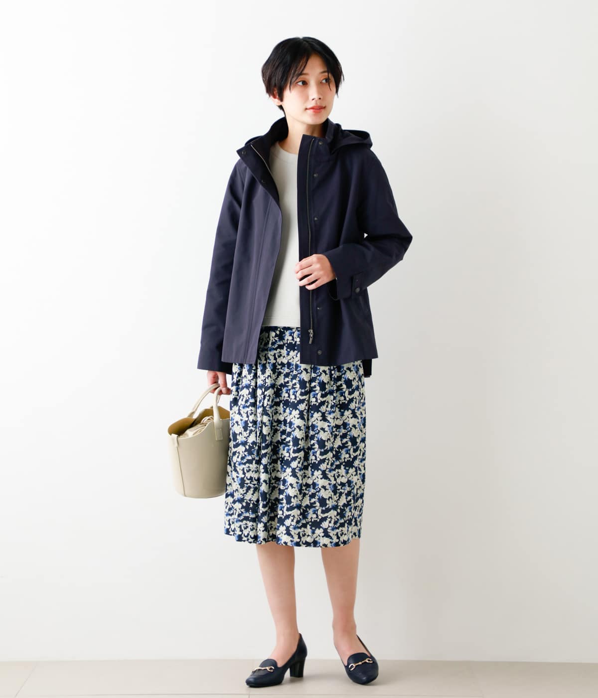 TCグログラン フーデッドショートコート(51555211-2022)|ファッション