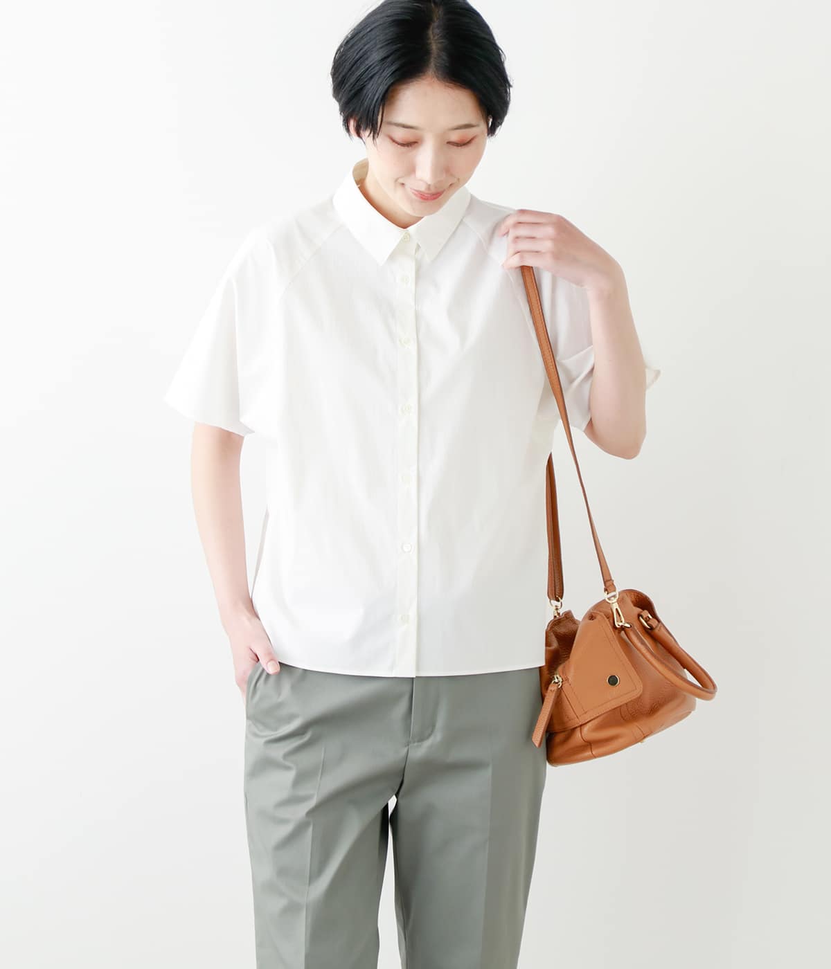 【M〜L】英字刺繍プリント ラグランスリーブ ドローストリング長袖カットソー｜TRUBE N12-208