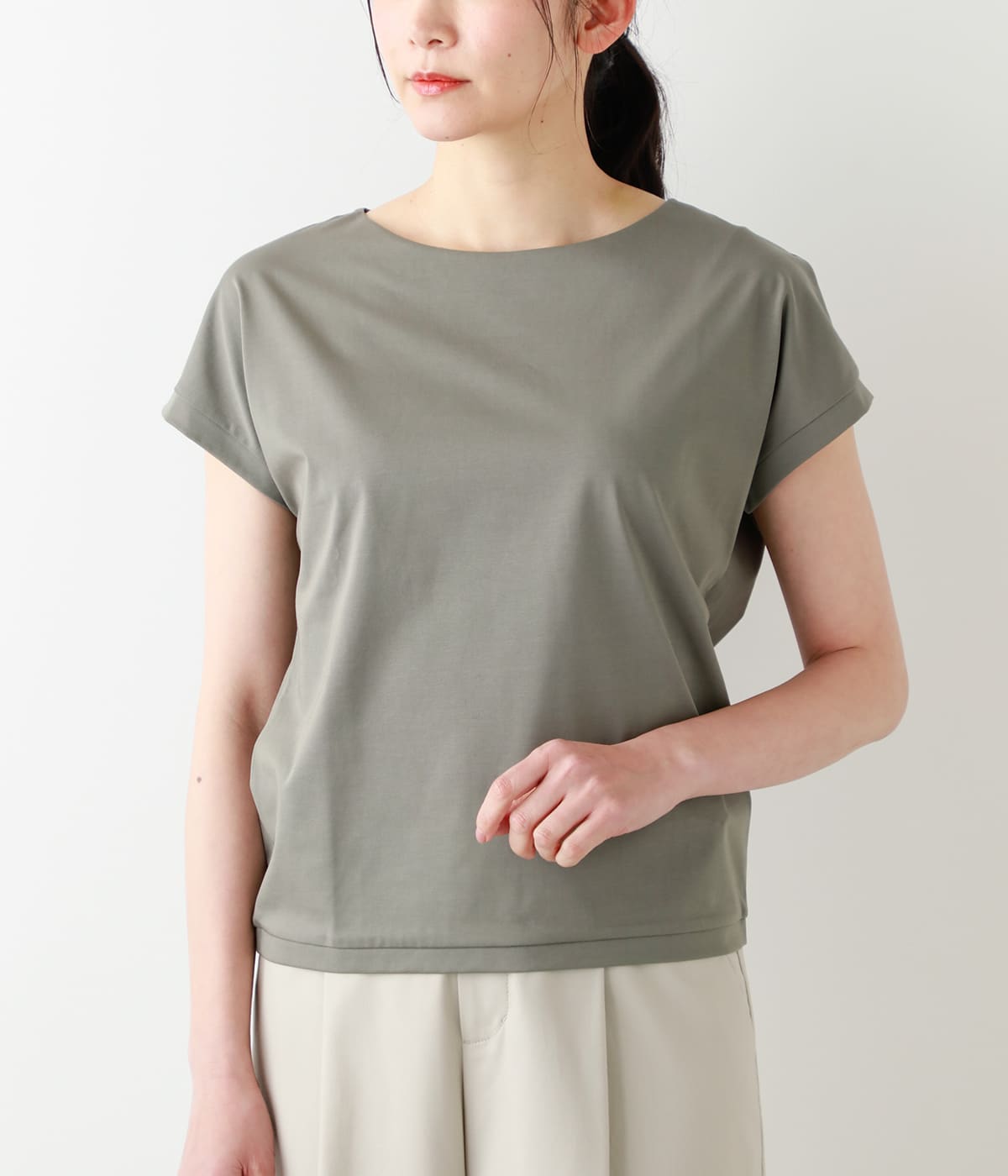 ソルシールド天竺 フレンチスリーブTシャツ(51855535-2022