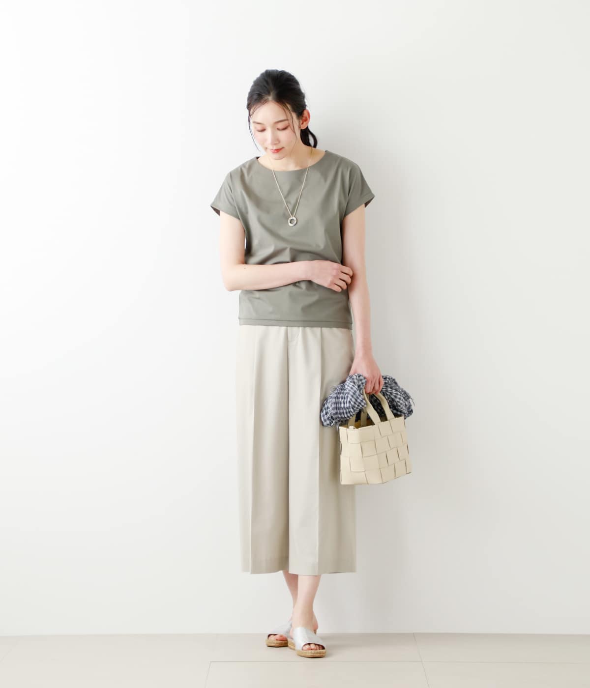 ソルシールド天竺 フレンチスリーブTシャツ(51855535-2022