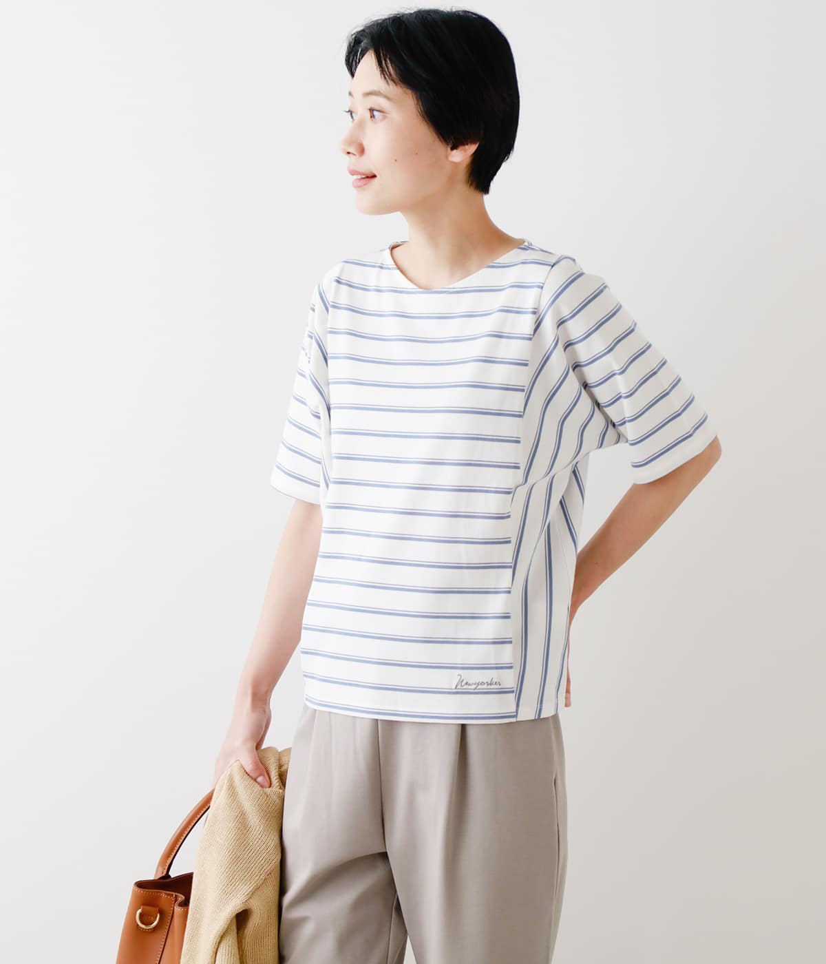 L】コットン天竺親子ボーダー ドルマンスリーブカットソー(54855625-2022)｜ファッション通販のNY.ONLINE