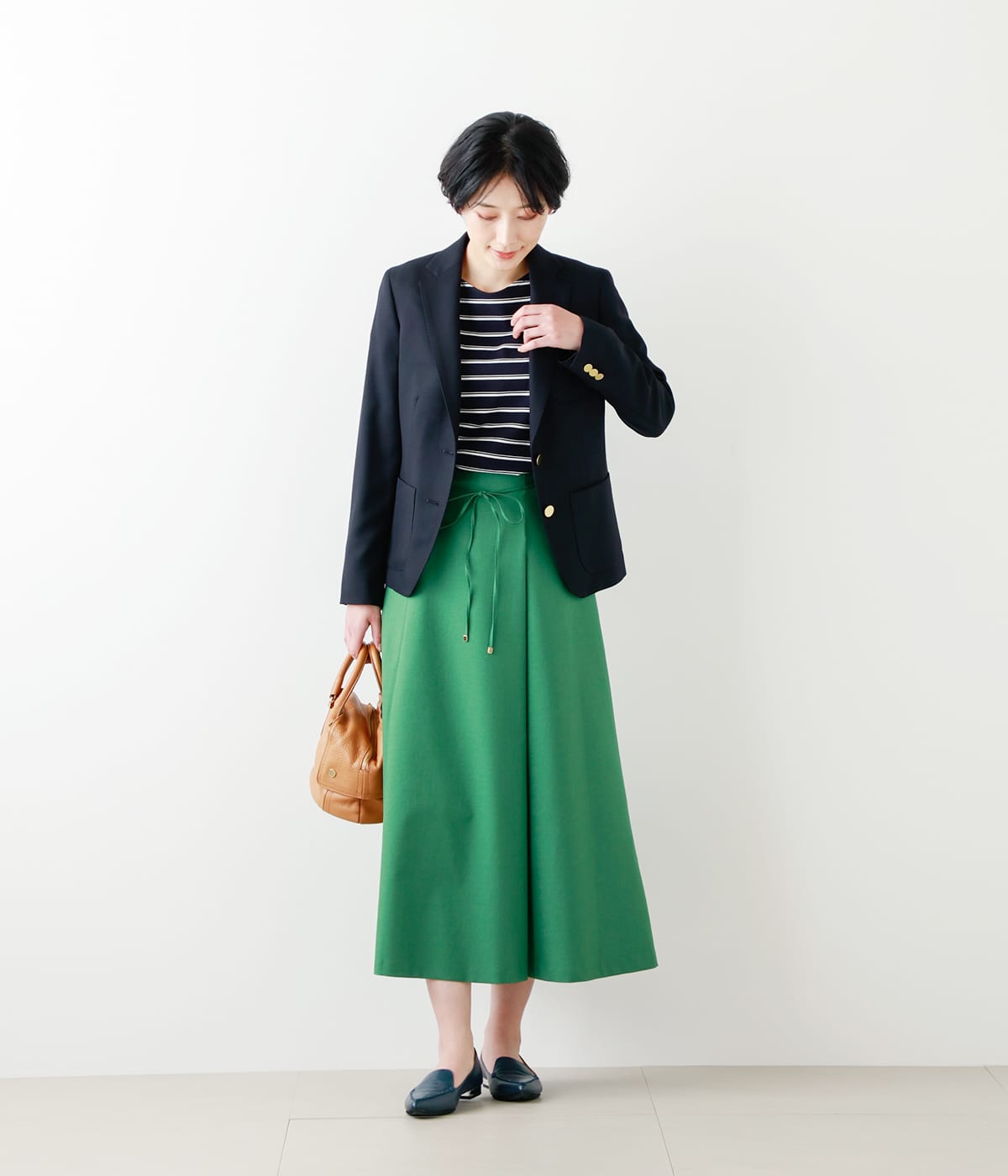 【WEB限定】DONEEYU(ドニーユ) ナチュラルタッチツイル マキシレングススカート