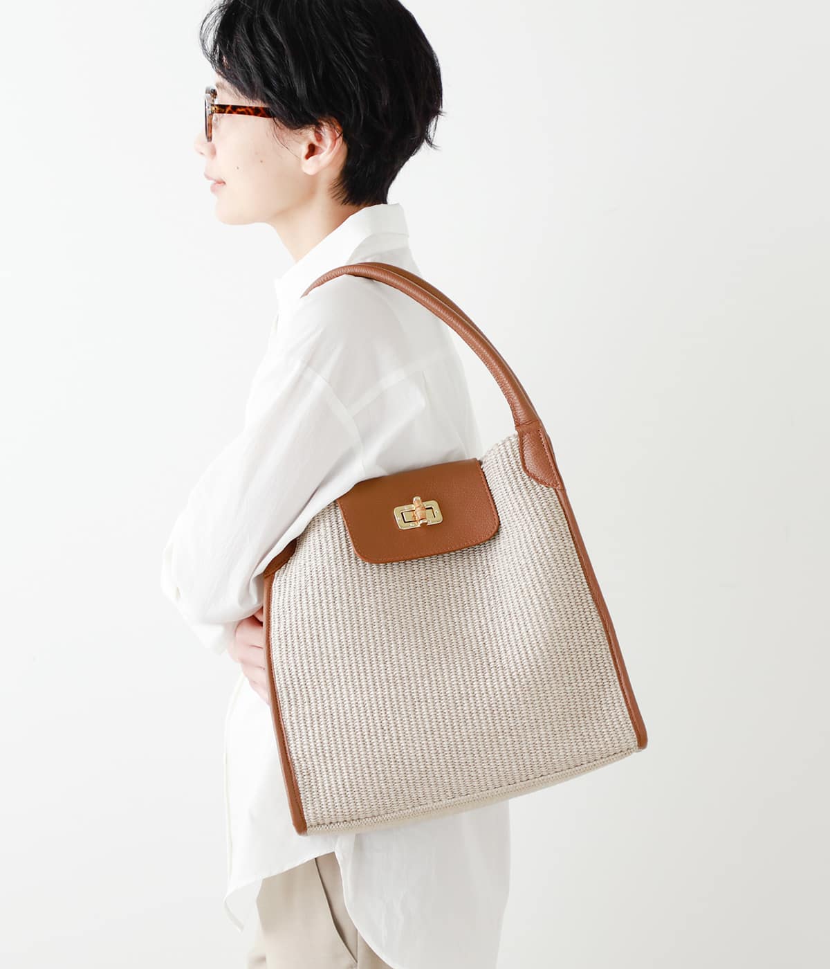 NY.ONLINEの【WEB限定】MILOS(ミロス) コンビ フラップトート