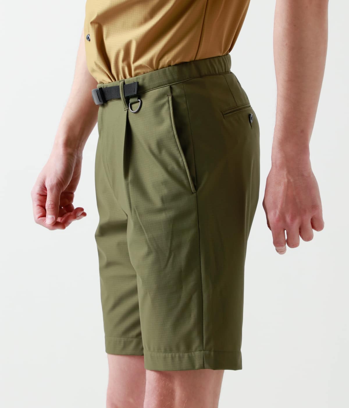 IVORY LABEL】【撥水】リップルトリコット ショートパンツ(1タック 