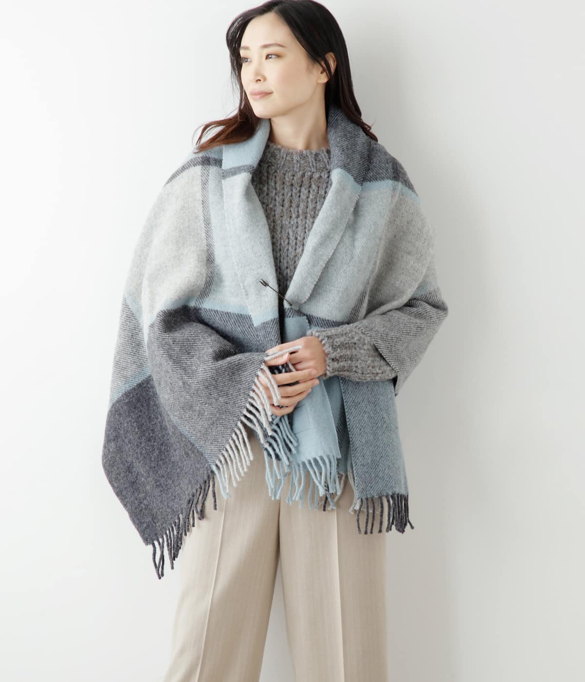 【WEB限定】TWEEDMILL（ツイードミル） チェックブランケット
