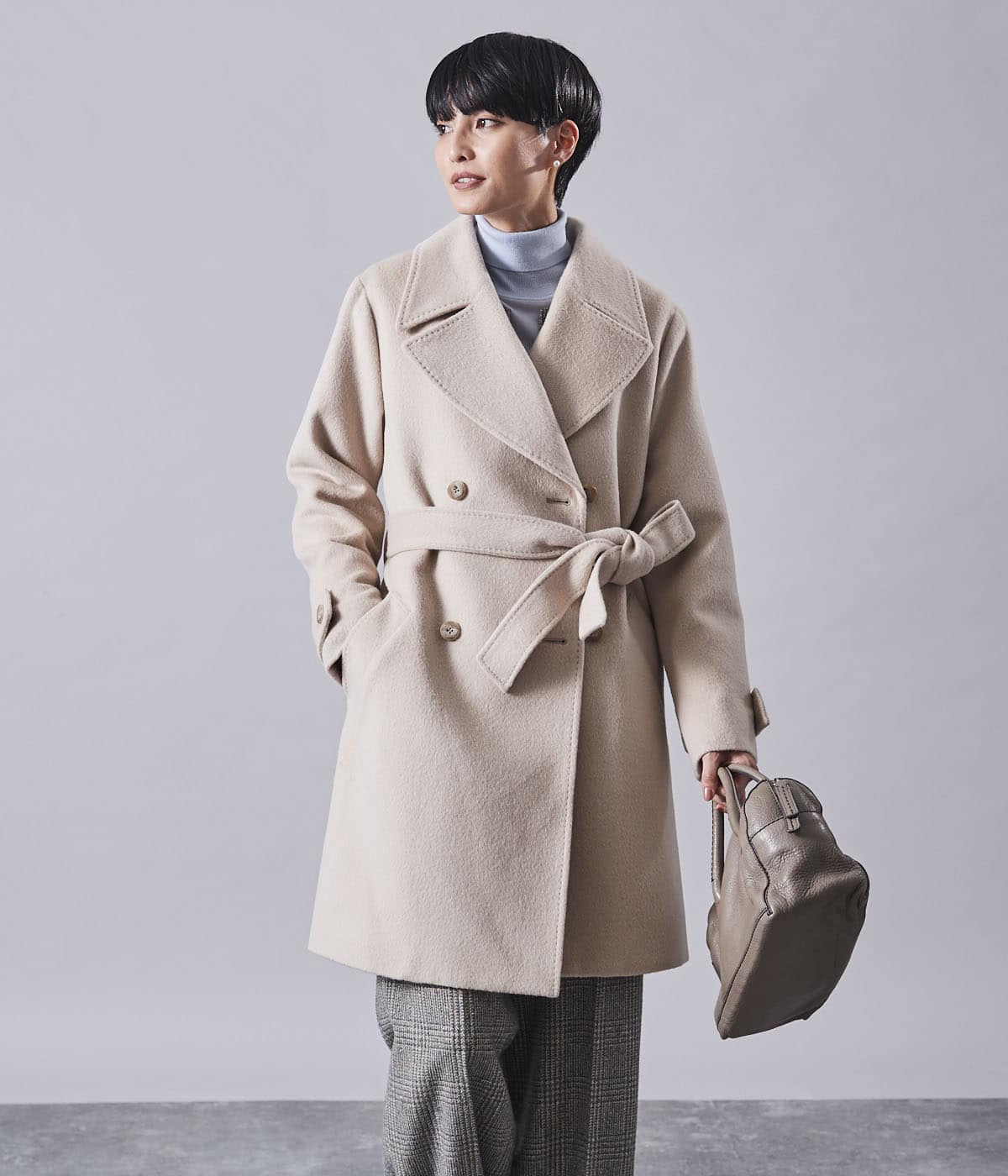 ★極美★【Aquascutum】☆高級生地☆アンゴラ☆使用　トレンチコート