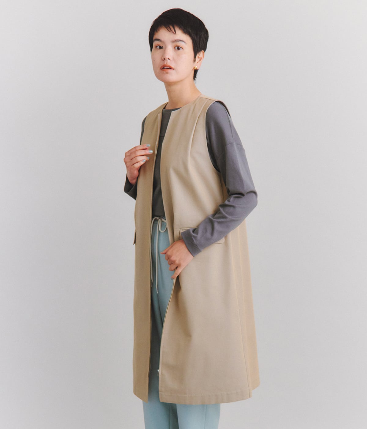 NEWYORKERのCotton Wool Gabardine ジレワンピース