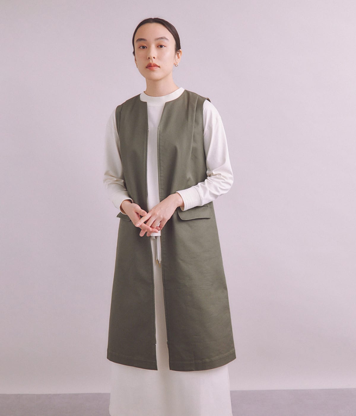 NEWYORKERのCotton Gabardine ジレワンピース