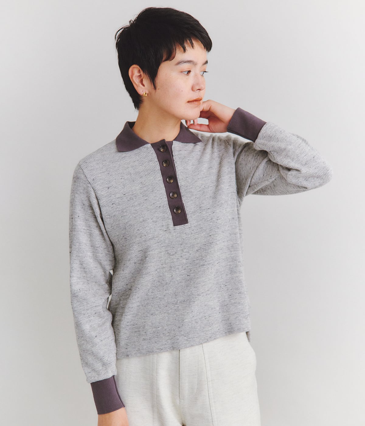 Thermal Knit Like a Used リブポロシャツ