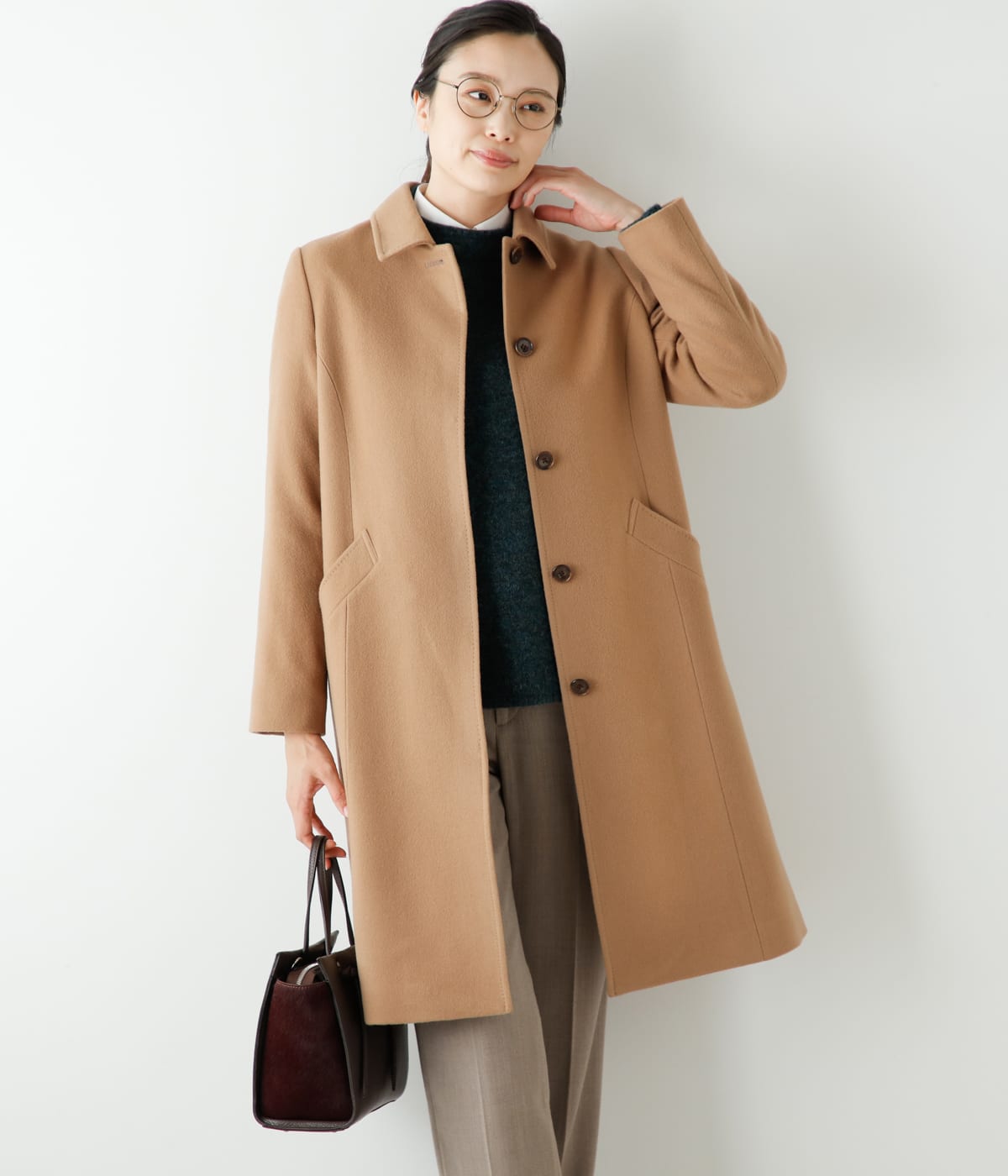 ☆新品未使用タグ付き☆ ステンカラーコート（UNIQLO U）brown  L