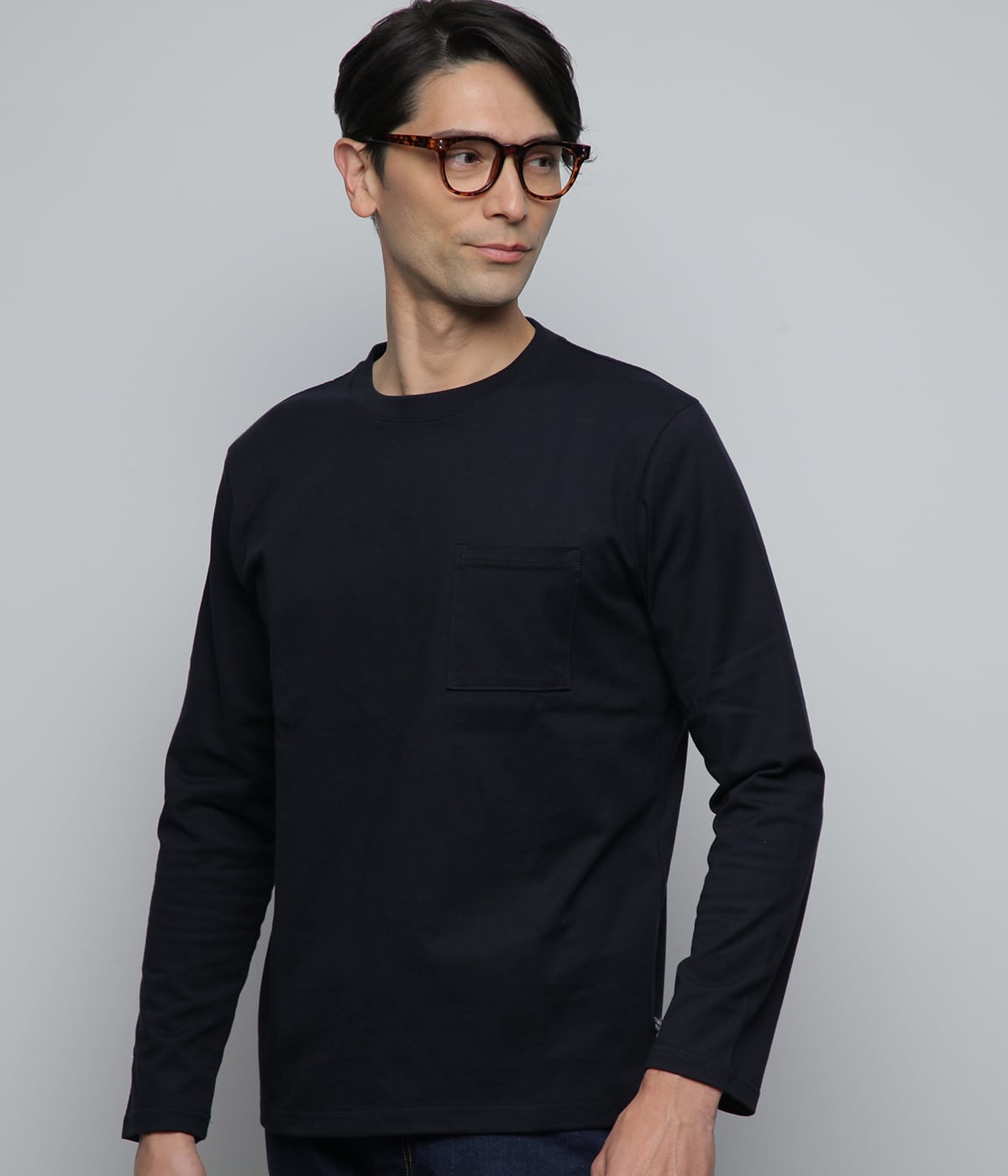 【オーガニックコットン】天竺 クルーネック 長袖Tシャツ