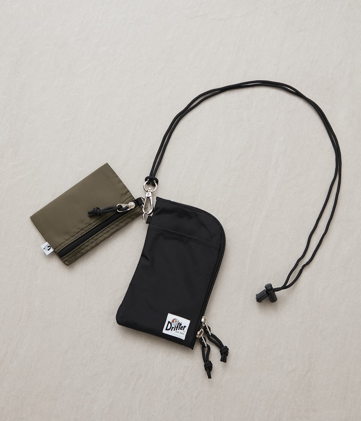 【WEB限定】Drifter(ドリフター) MINIMAL W POUCH ミニマルダブルポーチ(無地)