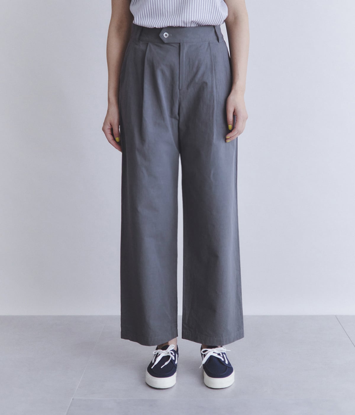 Cotton Linen Weather タックパンツ